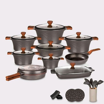 سرویس قابلمه28 پارچه کاندید تیتانیوم با دربT